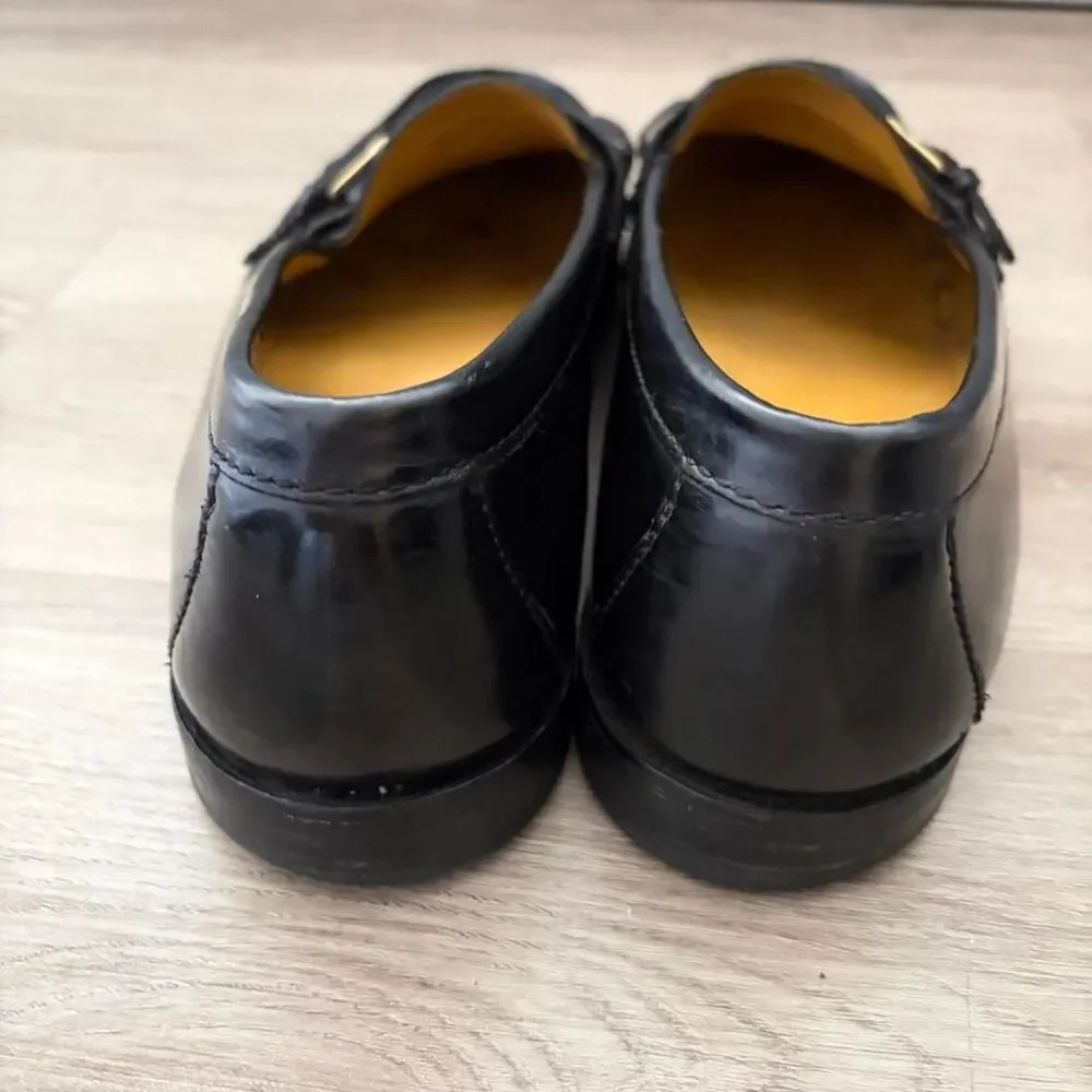 Cole Haan Black Kiltie Loafers with Buckle, Mens size 13